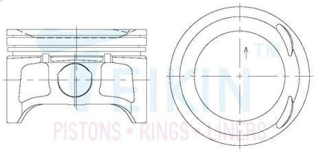 Поршни (комплект) TEIKIN 44333050