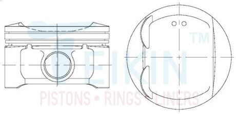 Поршни (комплект без колец) MR18DE STD 84/1.2-1.2-2.0/ 2007- TEIKIN 44340STD