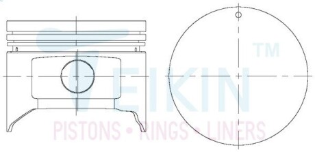Поршни стандарт (STD) (к-кт на мотор) Nissan TB45DE / TB48DE TEIKIN 44347STD