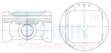 Поршни +0.50mm (к-кт на мотор) HR12DE Micra K13 TEIKIN 44351050