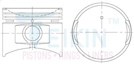 Поршни (комплект без колец) E15-111 0,50 76/1.5-1.5-4/ TEIKIN 44355050