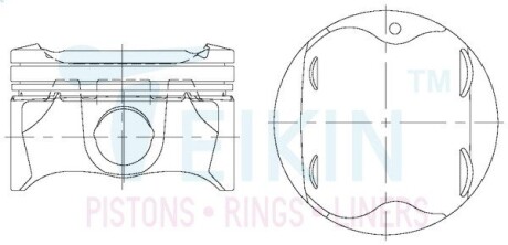 Поршни стандарт (к-кт на мотор) Nissan MRA8DE TEIKIN 44358STD