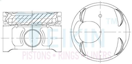 Поршни стандарт к-кт на мотор Nissan Juke MR16DDT TEIKIN 44362GSTD