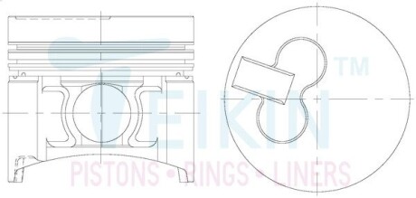 Поршни ремонт +0.50mm (к-кт 4шт) Nissan TD27, TD42 TEIKIN 44630A050