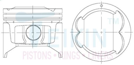 Поршни стандарт (STD) (к-кт на мотор) Nissan RB20E TEIKIN 44653STD