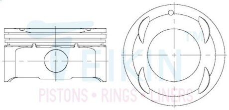 ПОРШНЯ В СБОРЕ 98/8CYL/1.5-1.5-2.5(VK56DE) TEIKIN 44680STD