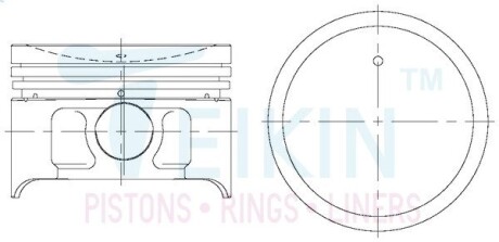 Поршни (комплект без колец) CG13DE STD /71/1.2-1.5-3/ TEIKIN 44687STD