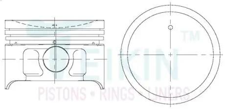 Поршни (комплект без колец) CG13DE STD /71/1.2-1.5-3/ TEIKIN 44687STD
