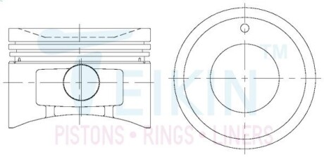 Поршни +1.00mm (к-кт на мотор) Almera Classic B10RS (QG16DE) TEIKIN 44688100