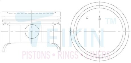 Поршни двигателя STD (к-кт на мотор) H27 JB627W TEIKIN 45142STD