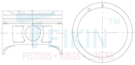 Поршни 84mm +0.50mm (к-кт на мотор) J20A Suzuki SX-4/Grand Vitara TEIKIN 45147050