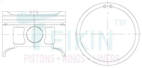 Поршни двигателя +0,50mm (к-кт на мотор) J20A Suzuki Grand Vitara TEIKIN 45150050