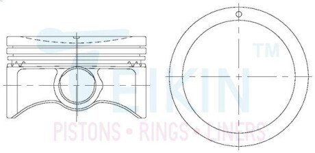 Поршни двигателя +0,50mm(к-кт на мотор)(1*1,2*2) K15B Suzuki TEIKIN 45156050