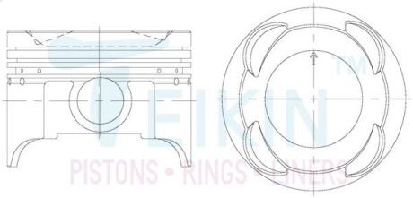 Поршни ремонт +0.50mm(к-кт на мотор) Suzuki G16 (16V) TEIKIN 45601050