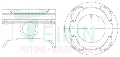 Поршни ремонт +0.50mm(к-кт на мотор) Suzuki G16 (16V) TEIKIN 45601050