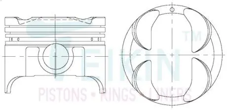 Поршни ремонт (+0.50мм) (к-кт на мотор) Suzuki G13BB 16V TEIKIN 45653050