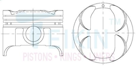 Поршни комплект TEIKIN 45653.STD