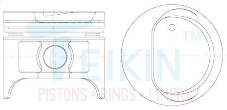 Поршни ремонт (+1.00мм) (к-кт на мотор) Toyota 5K TEIKIN 46107100