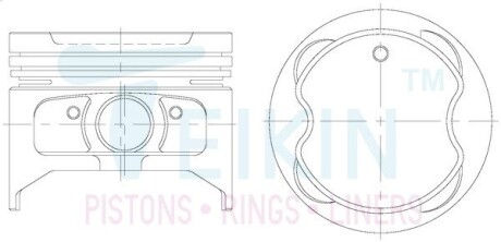 Поршни ремонт (+0.50мм) (к-кт на мотор) Toyota 3S-FE TEIKIN 46255050