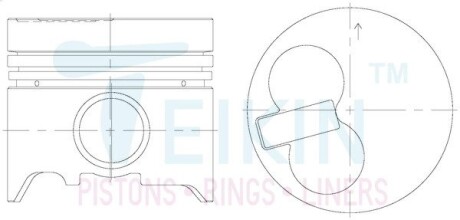 Поршни ремонт (+0.50мм) (к-кт на мотор) TEIKIN 46260A050