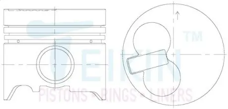 Поршень (компл. на мотор) toyota std 2c TEIKIN 46260.STD