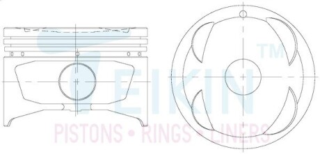 Поршни ремонт (+1.00мм) (к-кт на мотор) Toyota 4A-FE-II TEIKIN 46266100