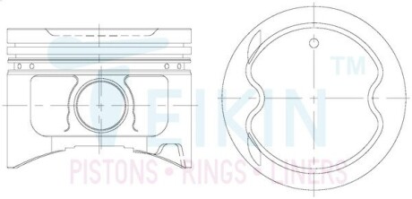 Поршни комплект TEIKIN 46270-STD