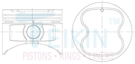 Поршни ремонт (+0.25мм) (к-кт на мотор) Toyota 4A-FE TEIKIN 46271025