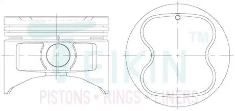 Поршни ремонт (+0.50мм) (к-кт на мотор) Toyota 4A-FE TEIKIN 46271050