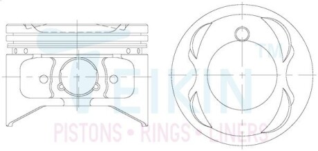Поршни ремонт (+0.50мм) (к-кт на мотор) Toyota 5S-FE TEIKIN 46279050