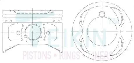 Поршни ремонт (+0.50мм) (к-кт на мотор) Toyota 5S-FE TEIKIN 46279050