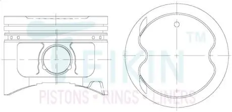 Поршни ремонт (+1.00мм) (к-кт на мотор) Toyota 1FZ-FE TEIKIN 46282100