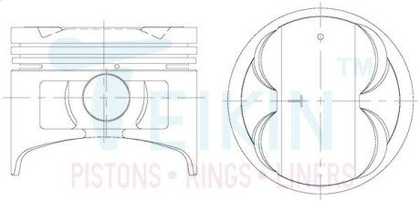 Поршни комплект TEIKIN 46310STD