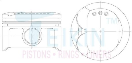 Поршни 79mm +0,50mm (к-кт на мотор) 4zz-fe TEIKIN 46342050