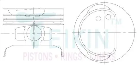 Поршни ремонт (+0.50мм) (к-кт на мотор) Toyota 2E-II TEIKIN 46345050