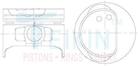 Поршни стандарт (STD) (к-кт на мотор) Toyota 2E-II TEIKIN 46345STD