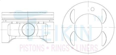Поршни ремонт (+0.50мм) (к-кт на мотор) Toyota 3MZ-FE TEIKIN 46357050