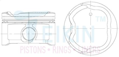 Поршни +0,50mm (к-кт на мотор) 2TR-FE 2,7L Toyota Land Cruiser Prado, 4runner, Fortuner TEIKIN 46360050