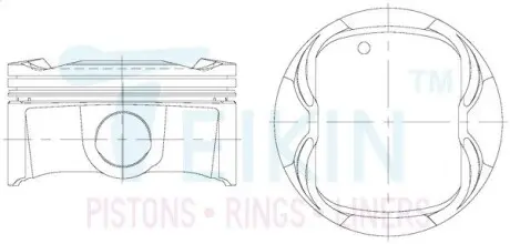 Поршни ремонт +1.00mm (к-кт на мотор) 2GR-FE 3,5L Toyota Camry, RAV-4, Venza, Lexus ES350 TEIKIN 46363100