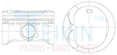Поршни ремонт (+0.25мм) (к-кт на мотор) Toyota 3ZZ-FE TEIKIN 46367025