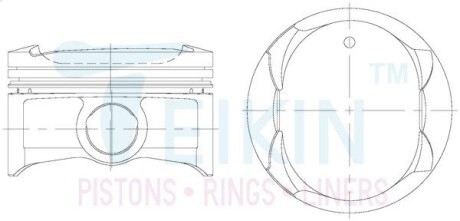 Поршни ремонт (+0.25мм) (к-кт на мотор) Toyota 1NZ-FXE TEIKIN 46371025