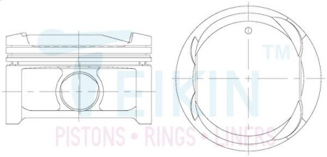 Поршни ремонт (+0.25мм) (к-кт на мотор) Toyota 2AZ-FE TEIKIN 46379025
