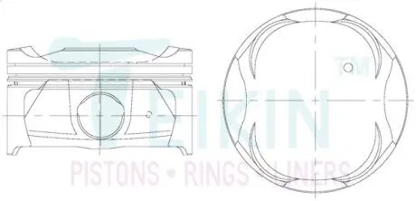 Поршни стандарт (STD) (к-кт на мотор) Toyota 3UR-FE TEIKIN 46388STD