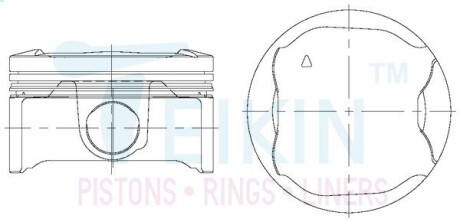 Поршни ремонт +0.50мм (комплект на мотор) Toyota 2ZR-FXE Prius, Auris, CT200H TEIKIN 46398050