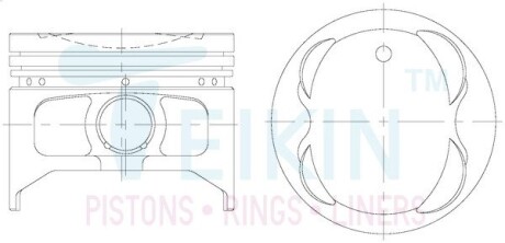 Поршни ремонт (+0.50мм) (к-кт на мотор) Toyota 3SFE-III TEIKIN 46621050