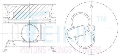 Поршни комплект TEIKIN 46629A-STD