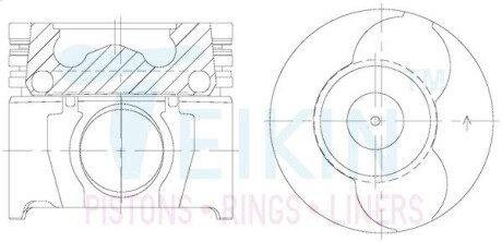 Поршни (комплект) TEIKIN 46676AGSTD