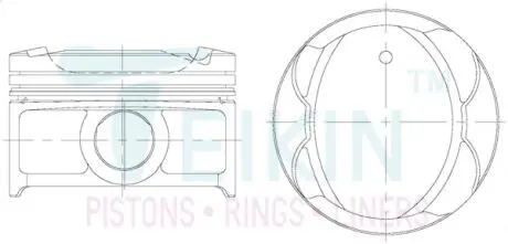 Поршни стандарт (STD) (к-кт на мотор) 1KR-FE Toyota Aygo, Yaris TEIKIN 46677STD