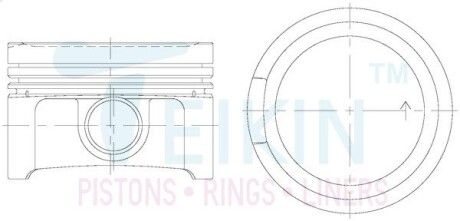 Поршни +0.50mm (к-кт на мотор) aeb/agu/ajh/ajl/ajq/anb/app/apu/awc/awd TEIKIN 48204050