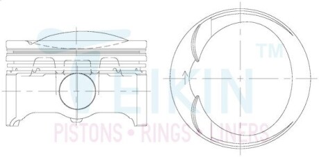 Поршни STD (к-кт на мотор) Volkswagen Audi Seat Skoda BZB/BYJ/BYT/CABA/CABB/CABD/CEAA/CGYA TEIKIN 48218ASTD (фото 1)